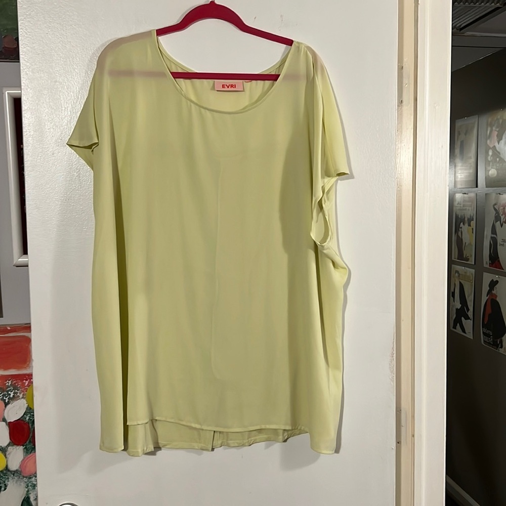 Evri yellow flowy cap sleeve top